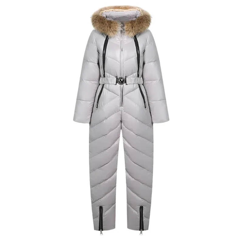 -30°C Snowsuit Women’s One-Piece Ski Jumpsuit – Warm Snowboarding Jacket, Outdoor Winter Bodysuit, Female Tracksuit Playsuit