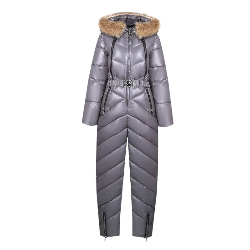 -30°C Snowsuit Women’s One-Piece Ski Jumpsuit – Warm Snowboarding Jacket, Outdoor Winter Bodysuit, Female Tracksuit Playsuit