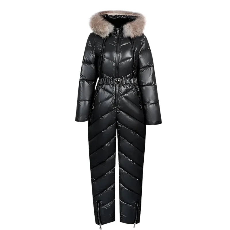 -30°C Snowsuit Women’s One-Piece Ski Jumpsuit – Warm Snowboarding Jacket, Outdoor Winter Bodysuit, Female Tracksuit Playsuit