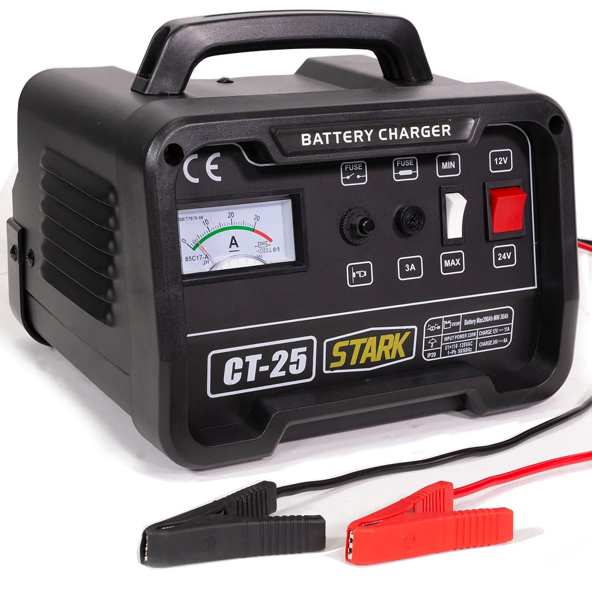 12/24 Volt Battery Charger Automotive Car Boat Engine Starter Booster 10/25 AMP