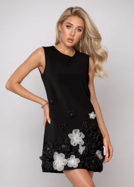 Adelphe 3D Flower Decor Mini Dress