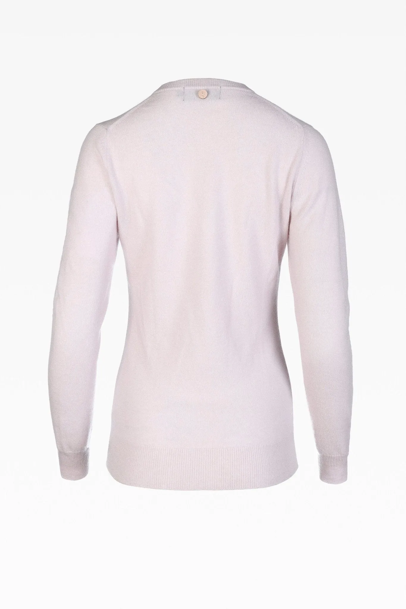 Alice Ladies Cashmere V-Neck Jumper in Fog White