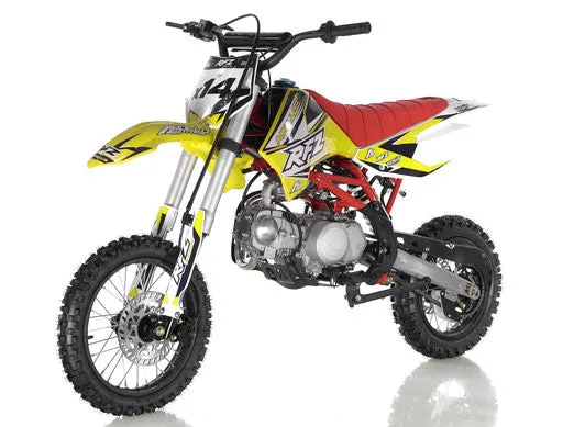 Apollo DB-X14 Ultra-Elite 125cc Pit / Dirt Motorcycle-14-inch front tire, 4-speed semi-automatic transmission, 30-inch seat height--OFF ROAD ONLY, CA Legal