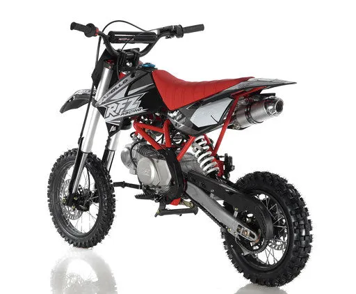 Apollo DB-X14 Ultra-Elite 125cc Pit / Dirt Motorcycle-14-inch front tire, 4-speed semi-automatic transmission, 30-inch seat height--OFF ROAD ONLY, CA Legal