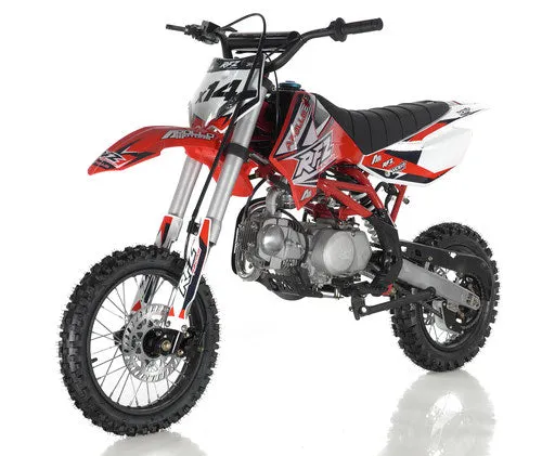 Apollo DB-X14 Ultra-Elite 125cc Pit / Dirt Motorcycle-14-inch front tire, 4-speed semi-automatic transmission, 30-inch seat height--OFF ROAD ONLY, CA Legal