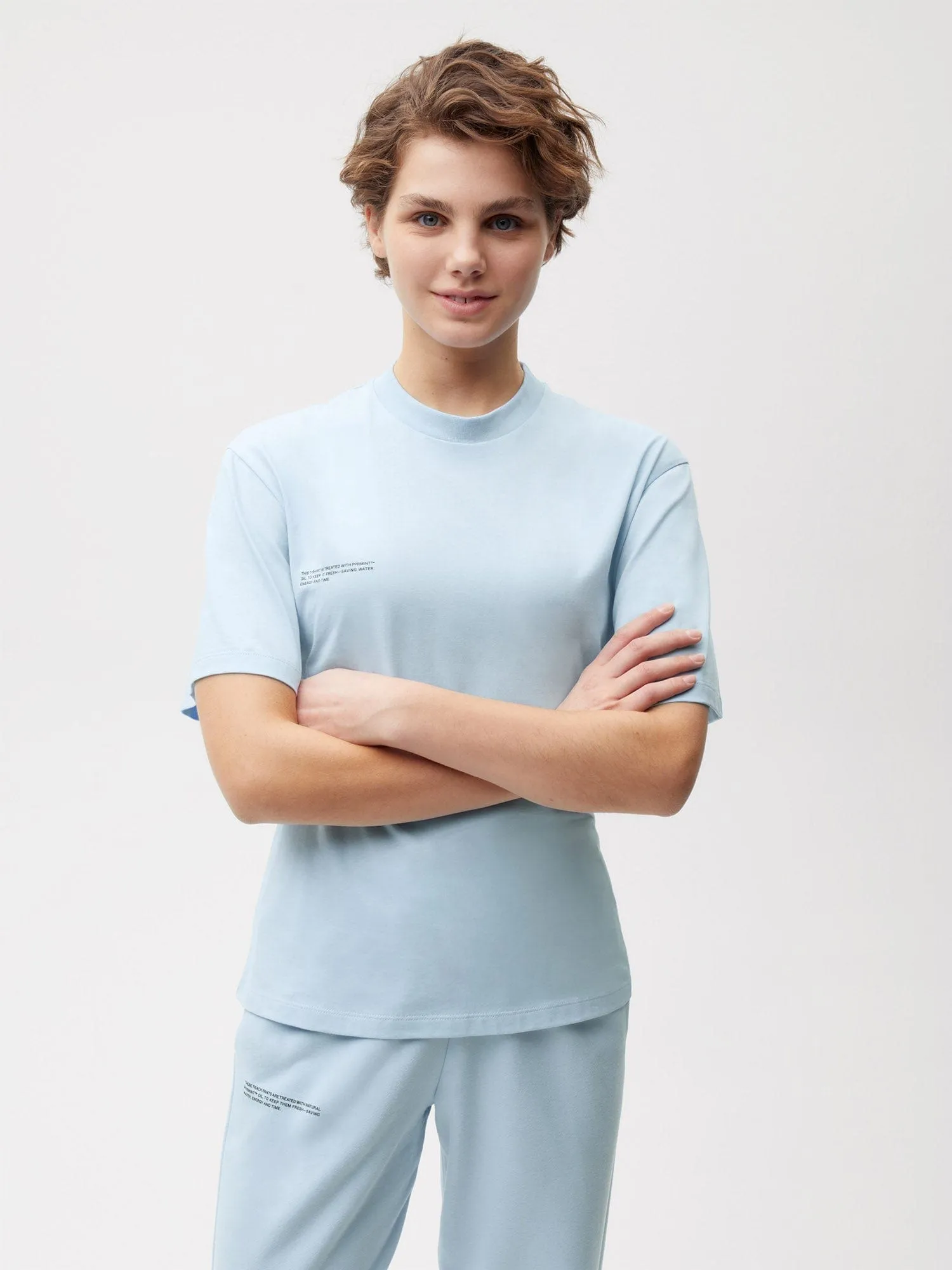 Archive PPRMINT™ Organic Cotton Wide Sleeve T-shirt—baby blue