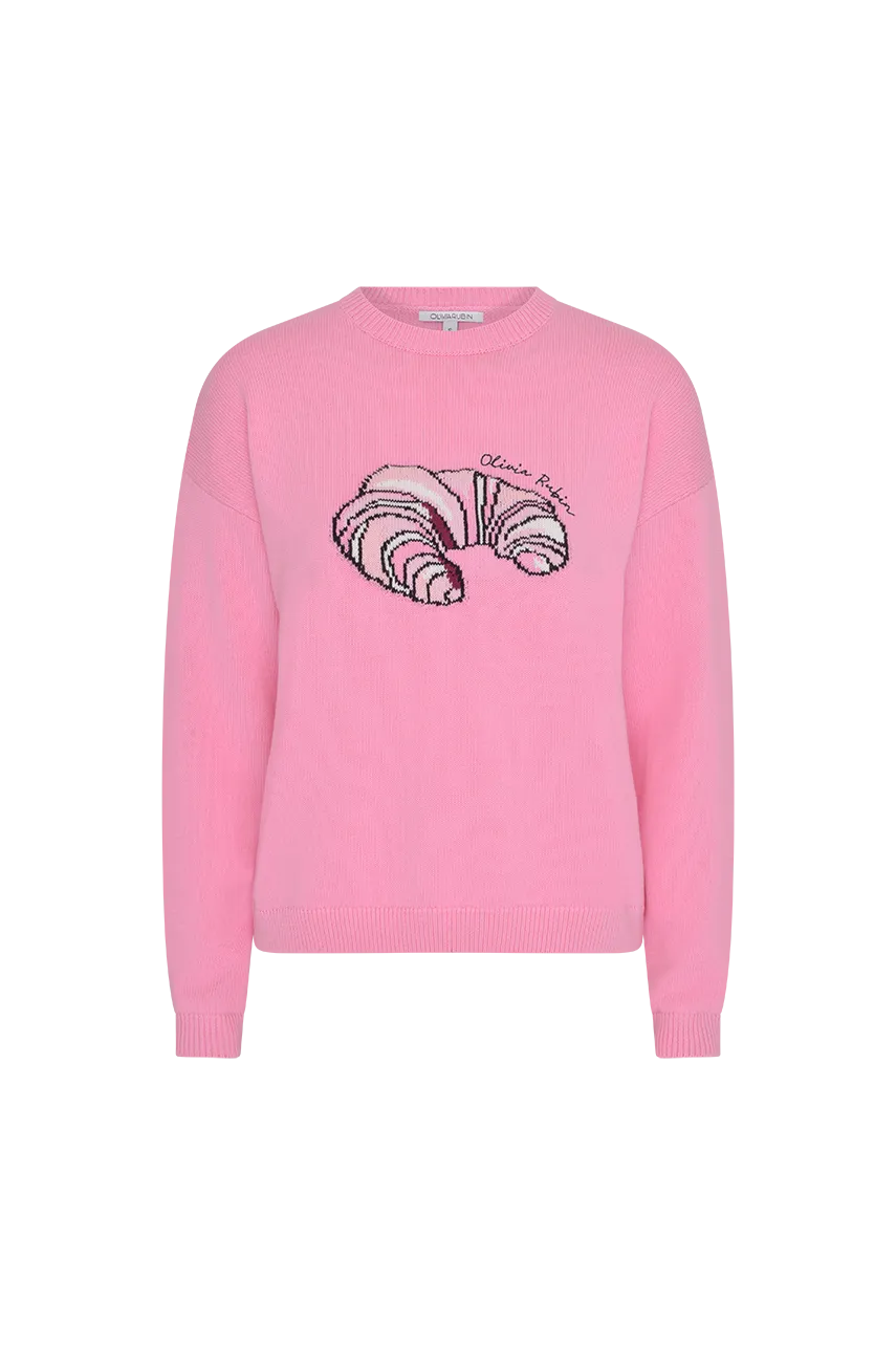 Aria Pink Croissant Jumper