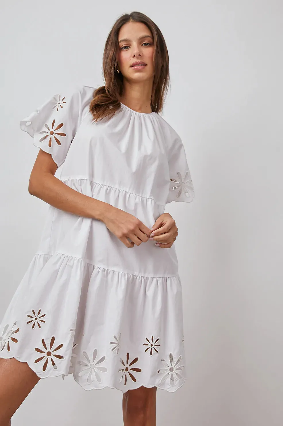 ARIELLE DRESS - WHITE EYELET