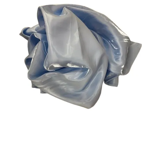 Baby Blue Crystalized Reflective Liquid Bridal Satin Fabric