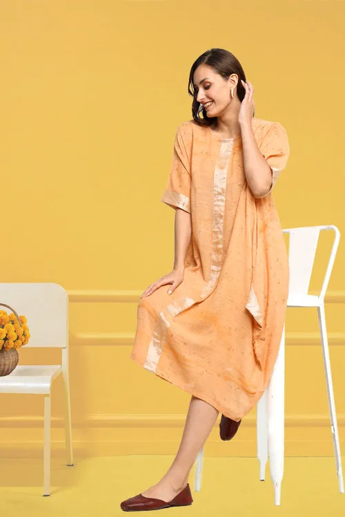 Bageeya "Aamrapali"  Handwoven Slub Cotton Dress