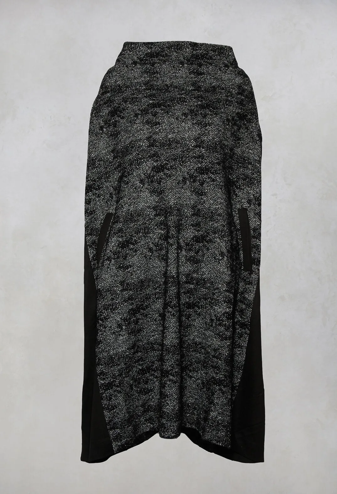 Batwing Dress with Cowl Neck in Black