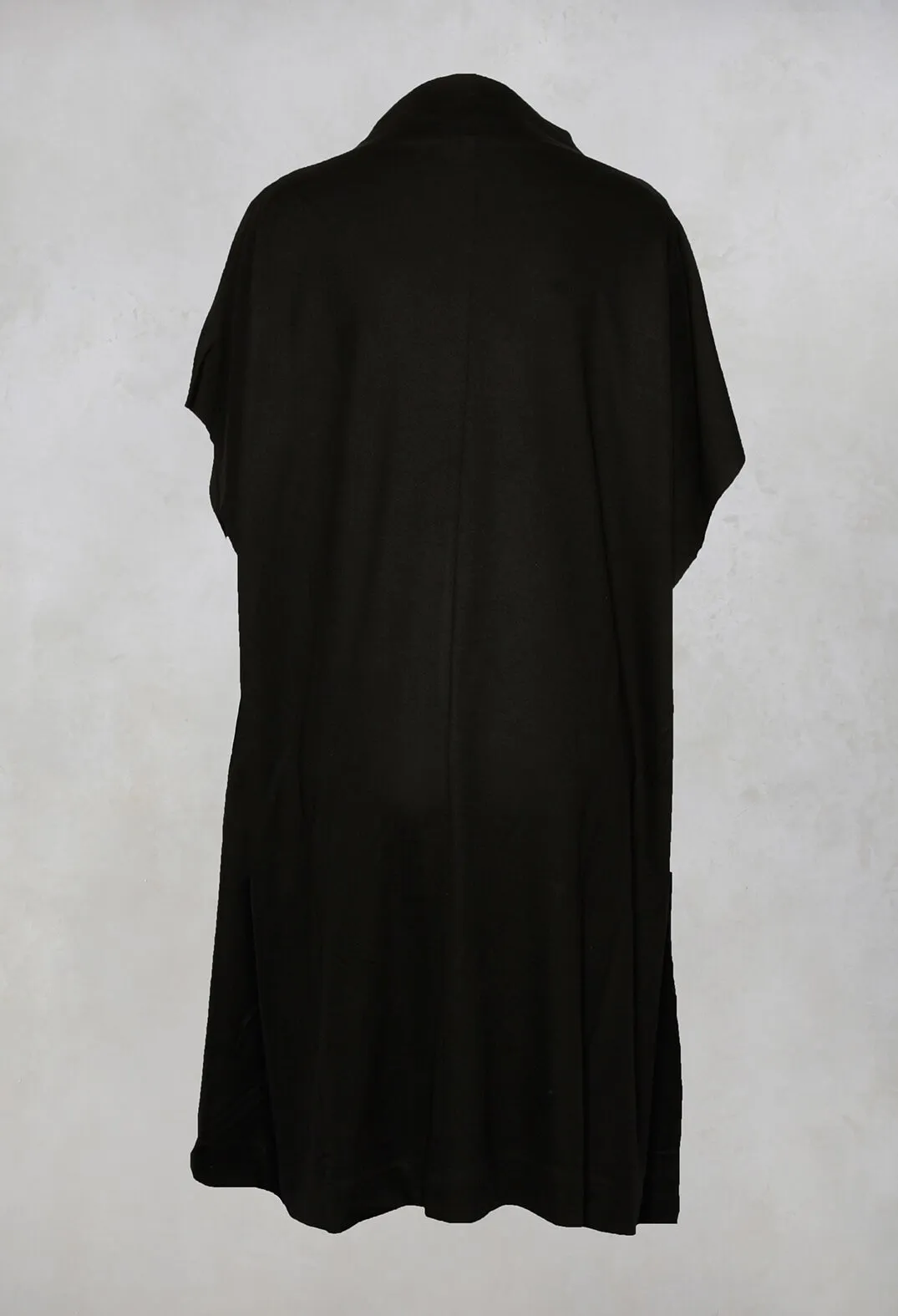 Batwing Dress with Cowl Neck in Black