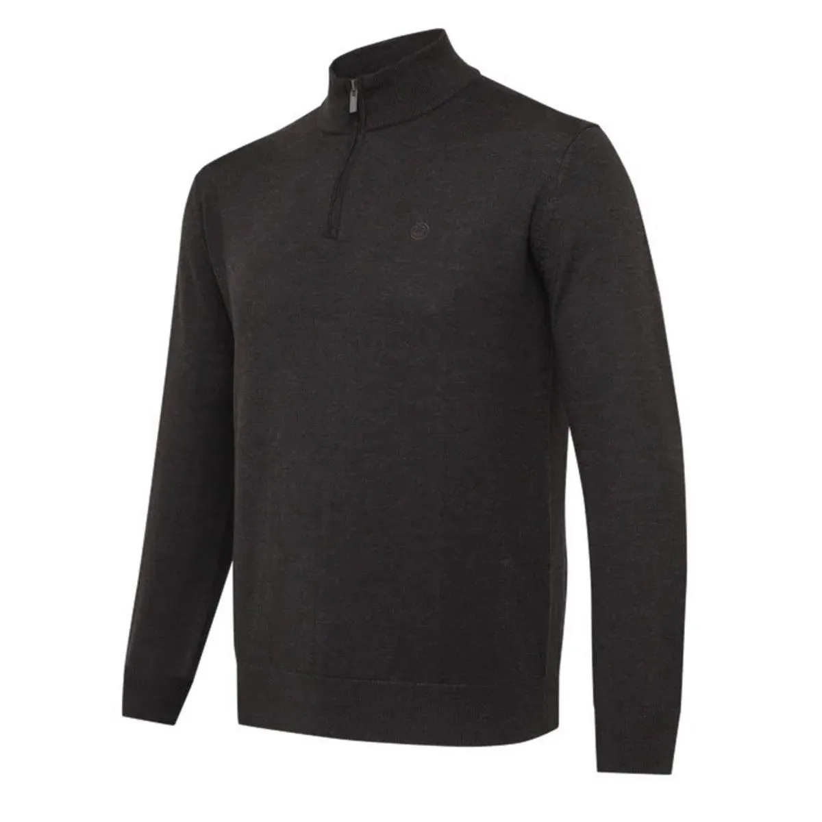 Beretta MERINO HALF ZIP SWEATER Brown Bark