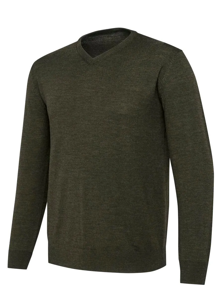 Beretta MERINO V-NECK SWEATER Green Moss