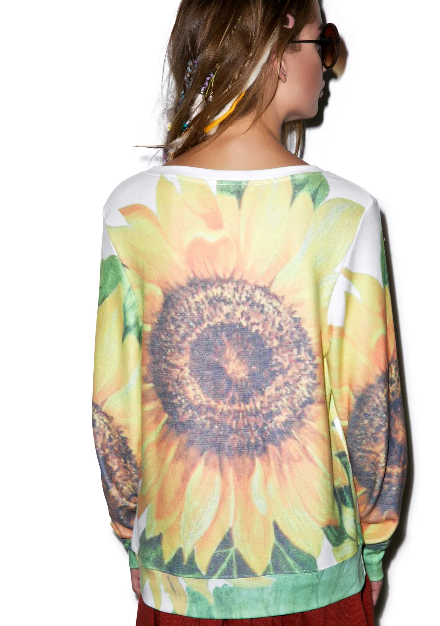 Big Sunflower Baggy Beach Jumper