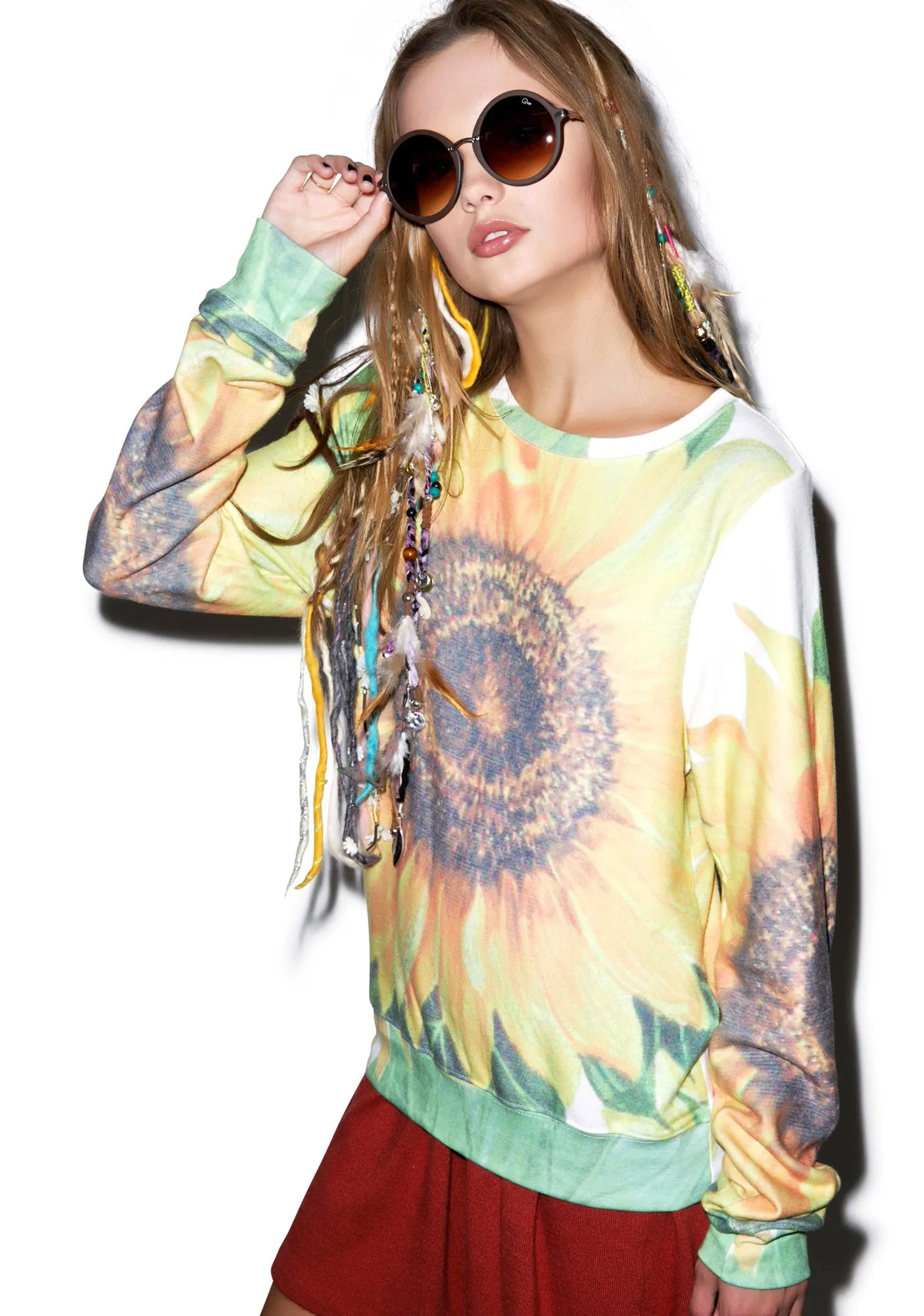 Big Sunflower Baggy Beach Jumper