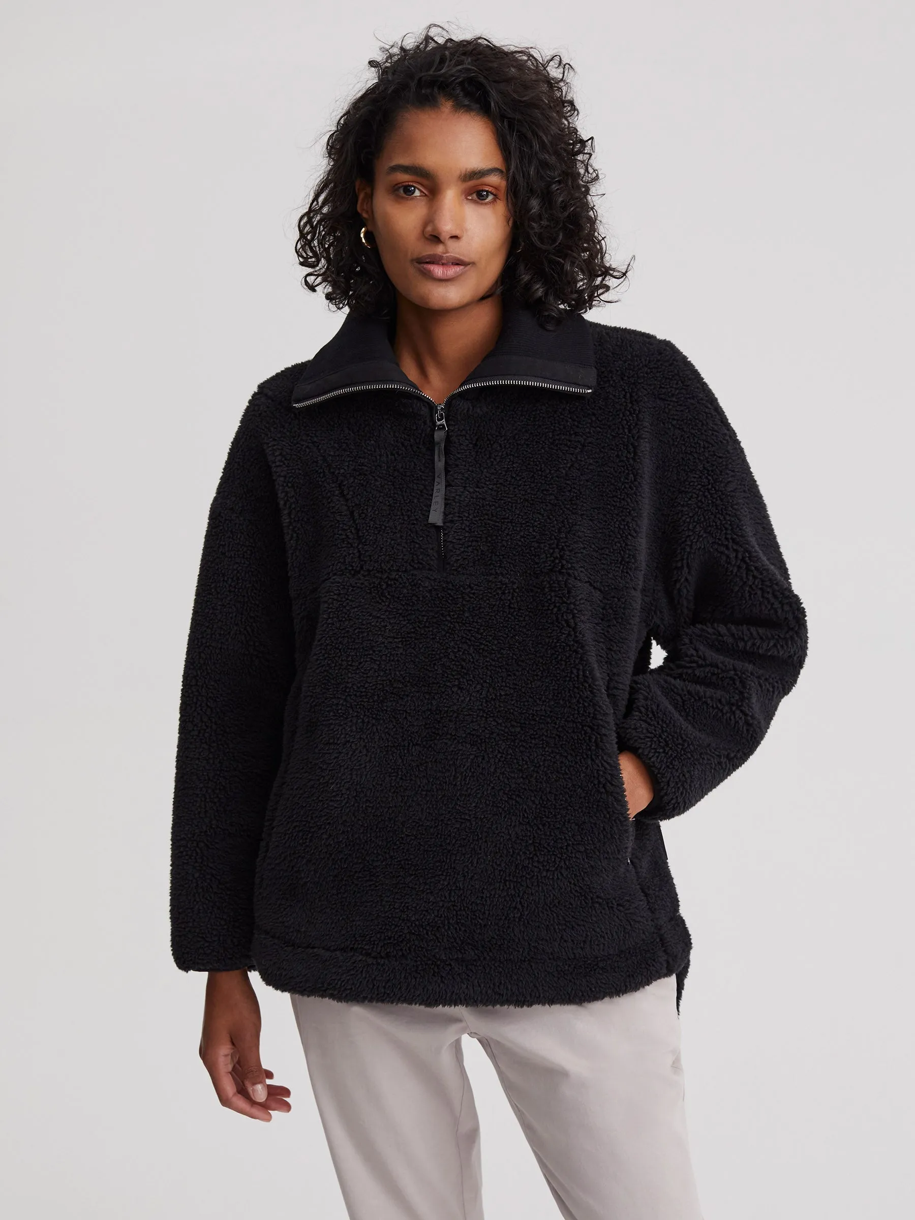 Black Stratton Sherpa Jacket