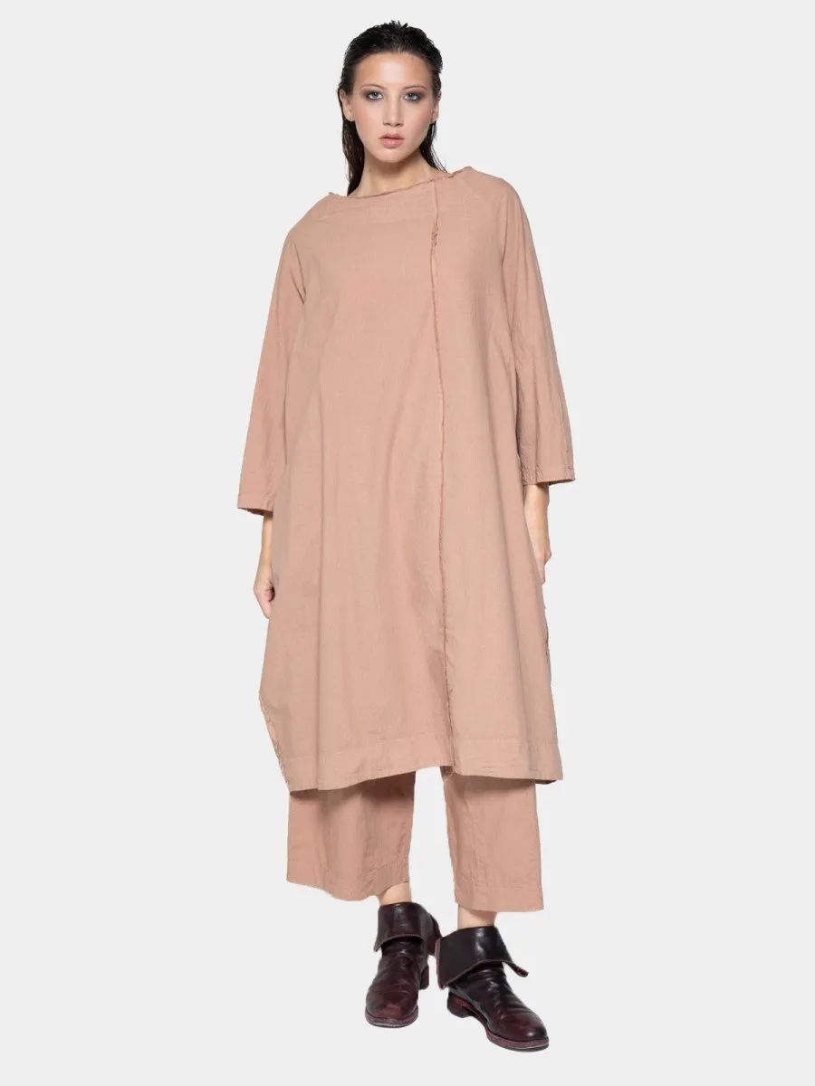 Boat Neck Front Seam Organic Cotton Dress