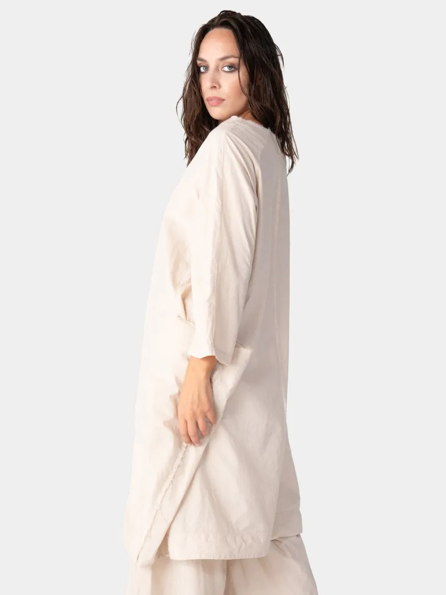 Boat Neck Front Seam Organic Cotton Dress