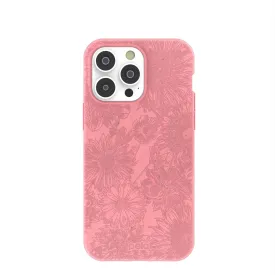 Bubblegum Pink Flora iPhone 14 Pro Max Case