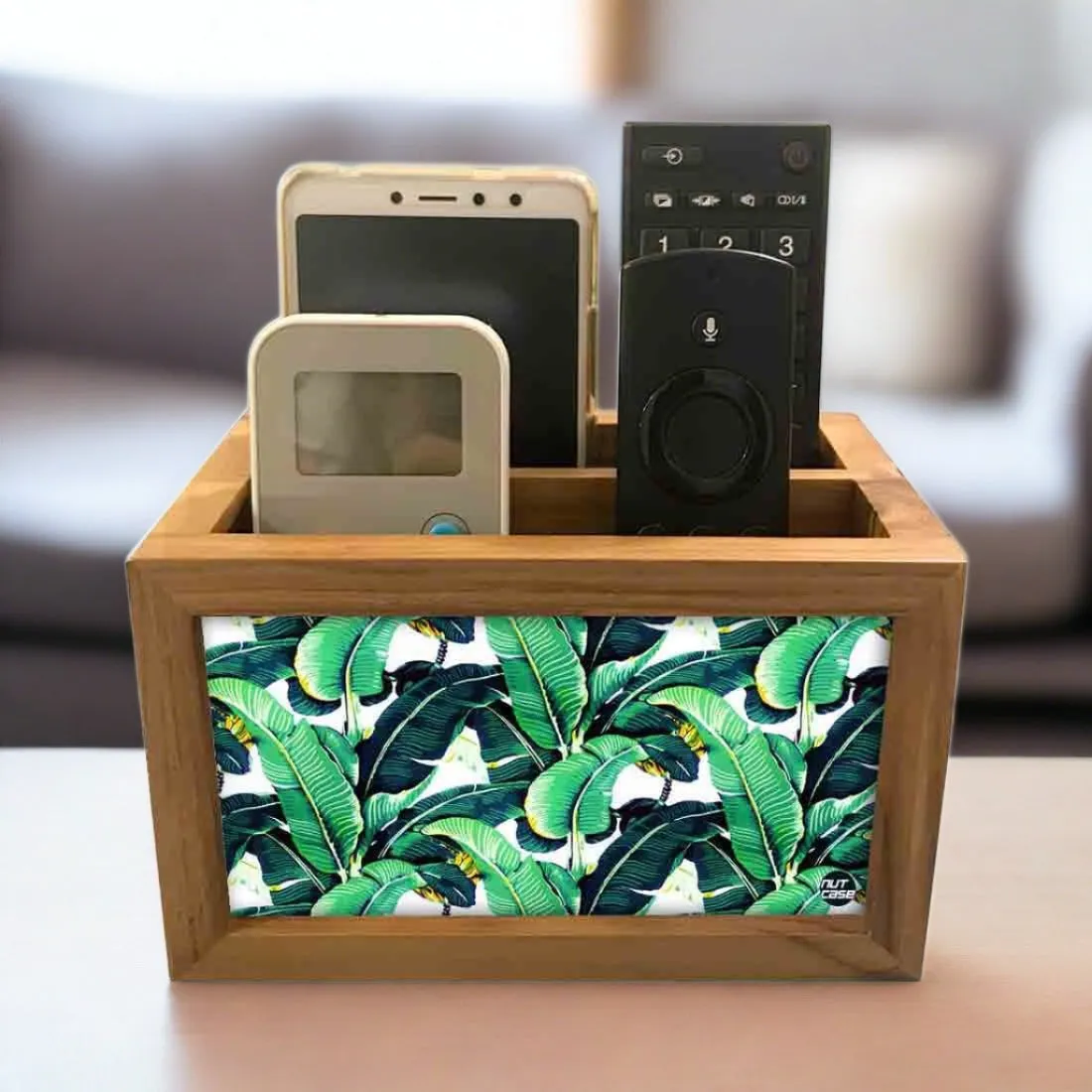 Budget Friendly Remote Holder For TV / AC Remotes -  Banana Leaves