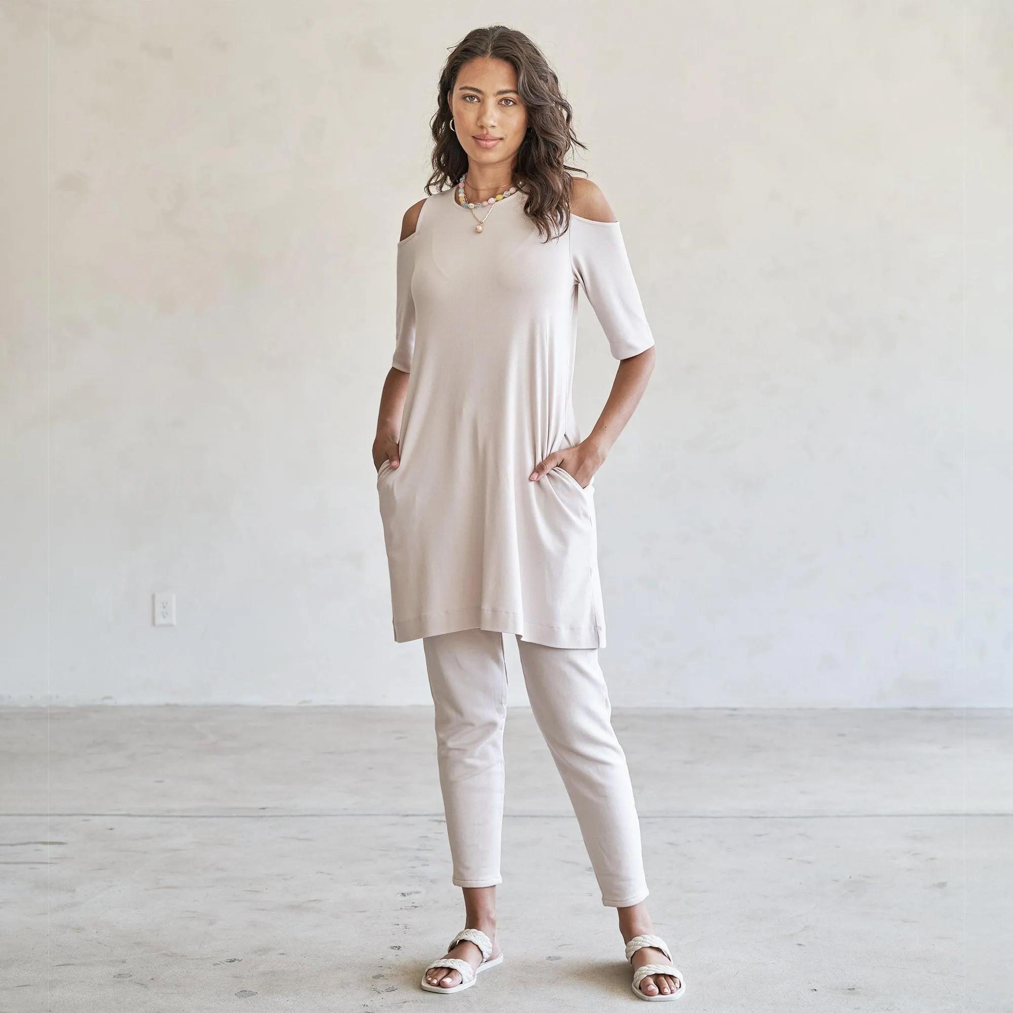 Caspian Cold-Shoulder Tunic/Dress