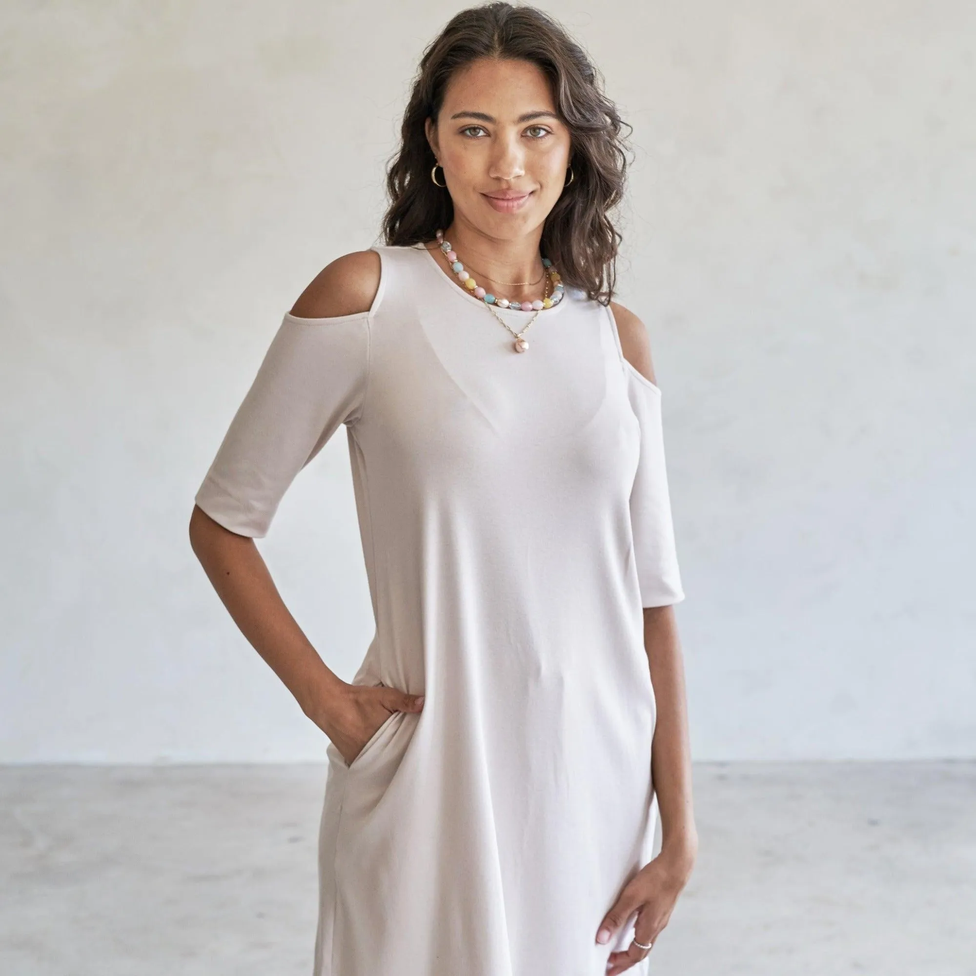 Caspian Cold-Shoulder Tunic/Dress