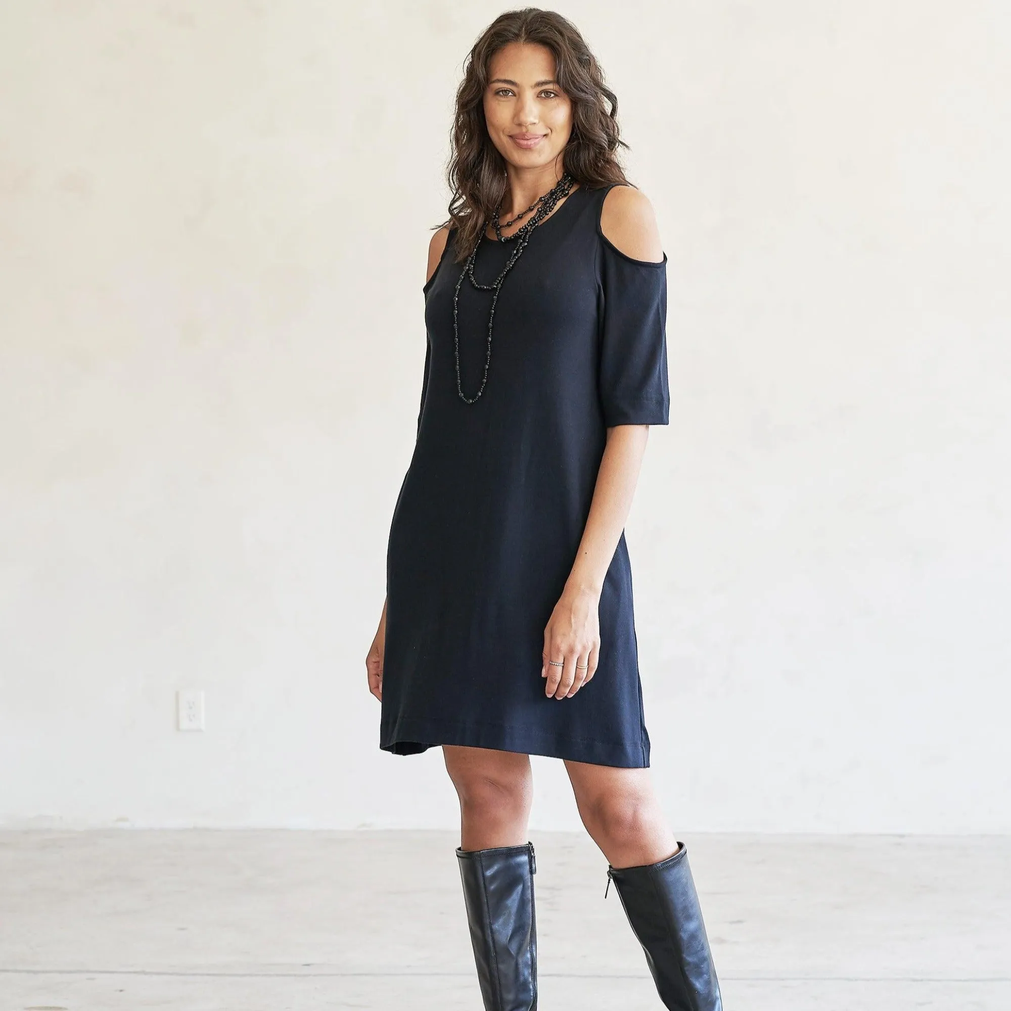 Caspian Cold-Shoulder Tunic/Dress