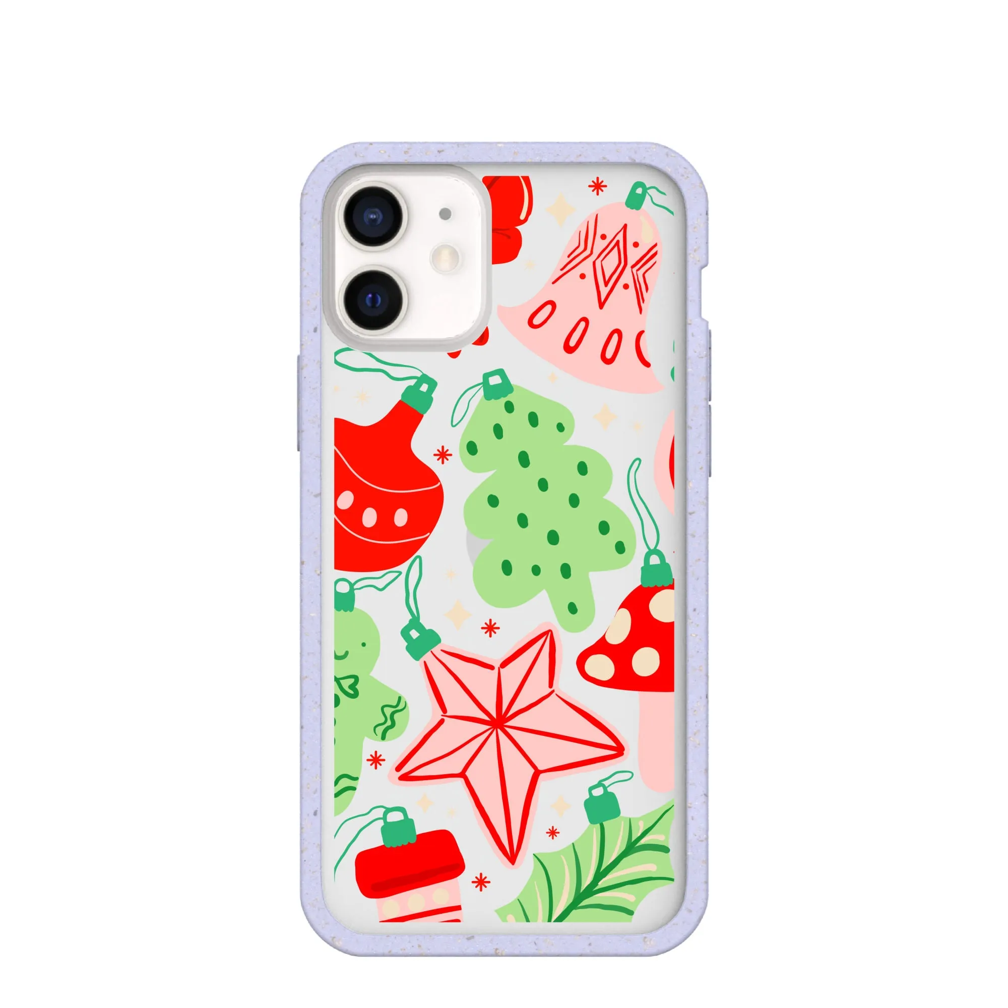 Clear Festive Flair iPhone 12 Mini Case With Lavender Ridge