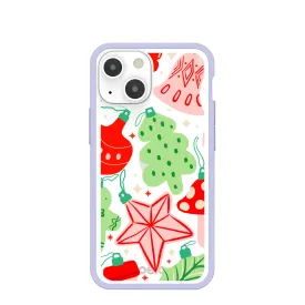 Clear Festive Flair iPhone 13 Mini Case With Lavender Ridge