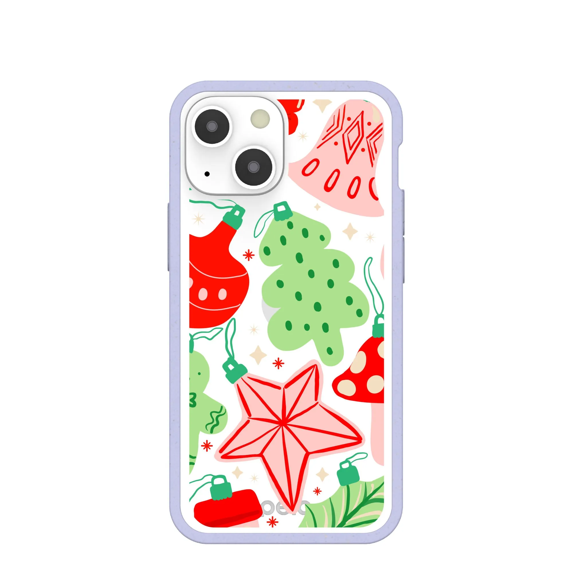 Clear Festive Flair iPhone 13 Mini Case With Lavender Ridge