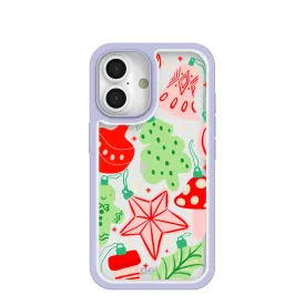 Clear Festive Flair iPhone 16 Case With Lavender Ridge