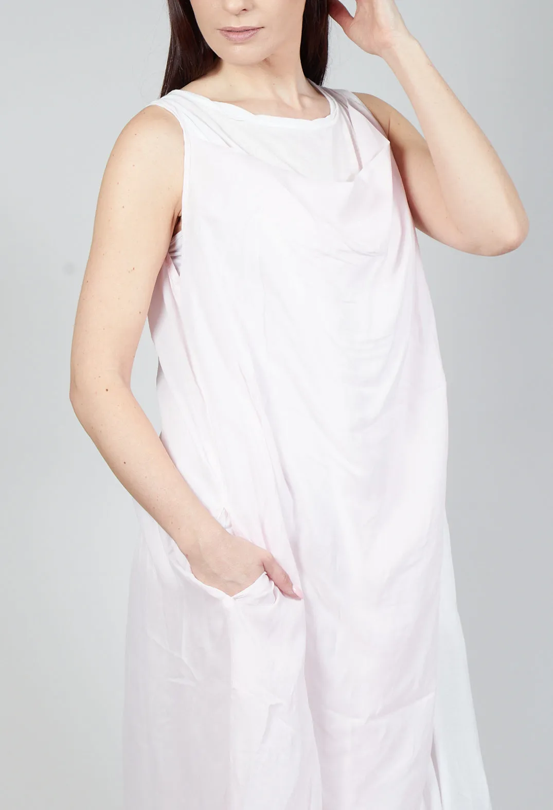 Cowl Neckline Dress in Rose 10% Cloud