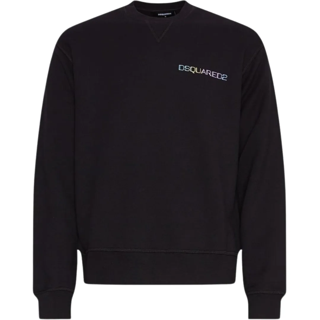 Dsquared2 Palm Beach Logo Cool Fit Black Sweatshirt