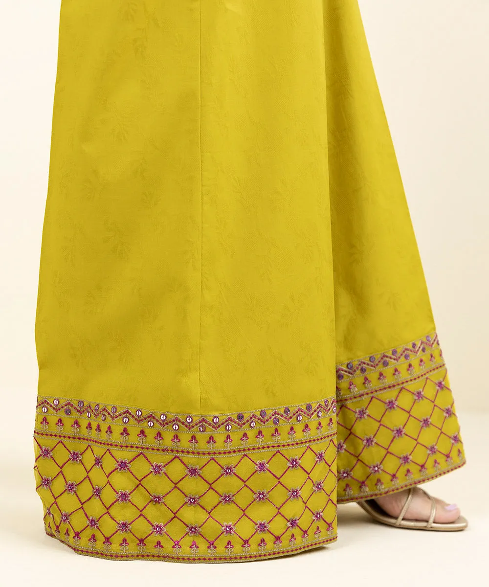 Embroidered Cotton Jacquard Culottes