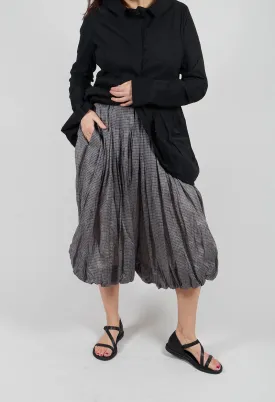 Flared Culottes in Black Stripe