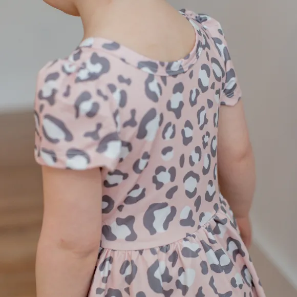 Girl Pink Leopard Dress