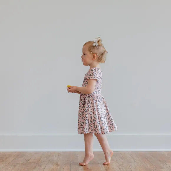 Girl Pink Leopard Dress