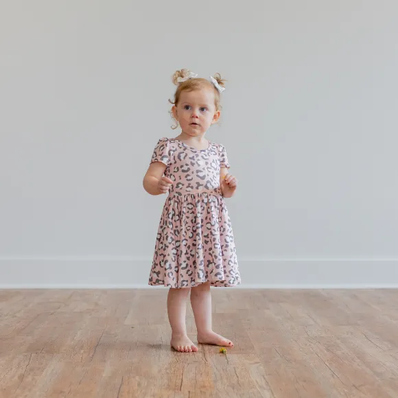 Girl Pink Leopard Dress