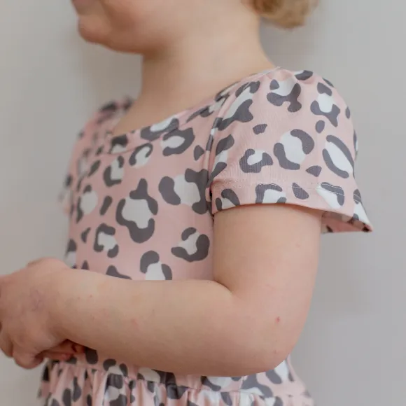 Girl Pink Leopard Dress