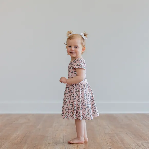 Girl Pink Leopard Dress