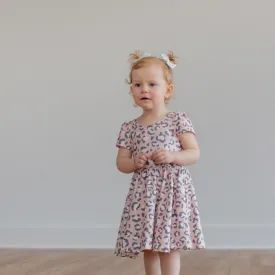 Girl Pink Leopard Dress