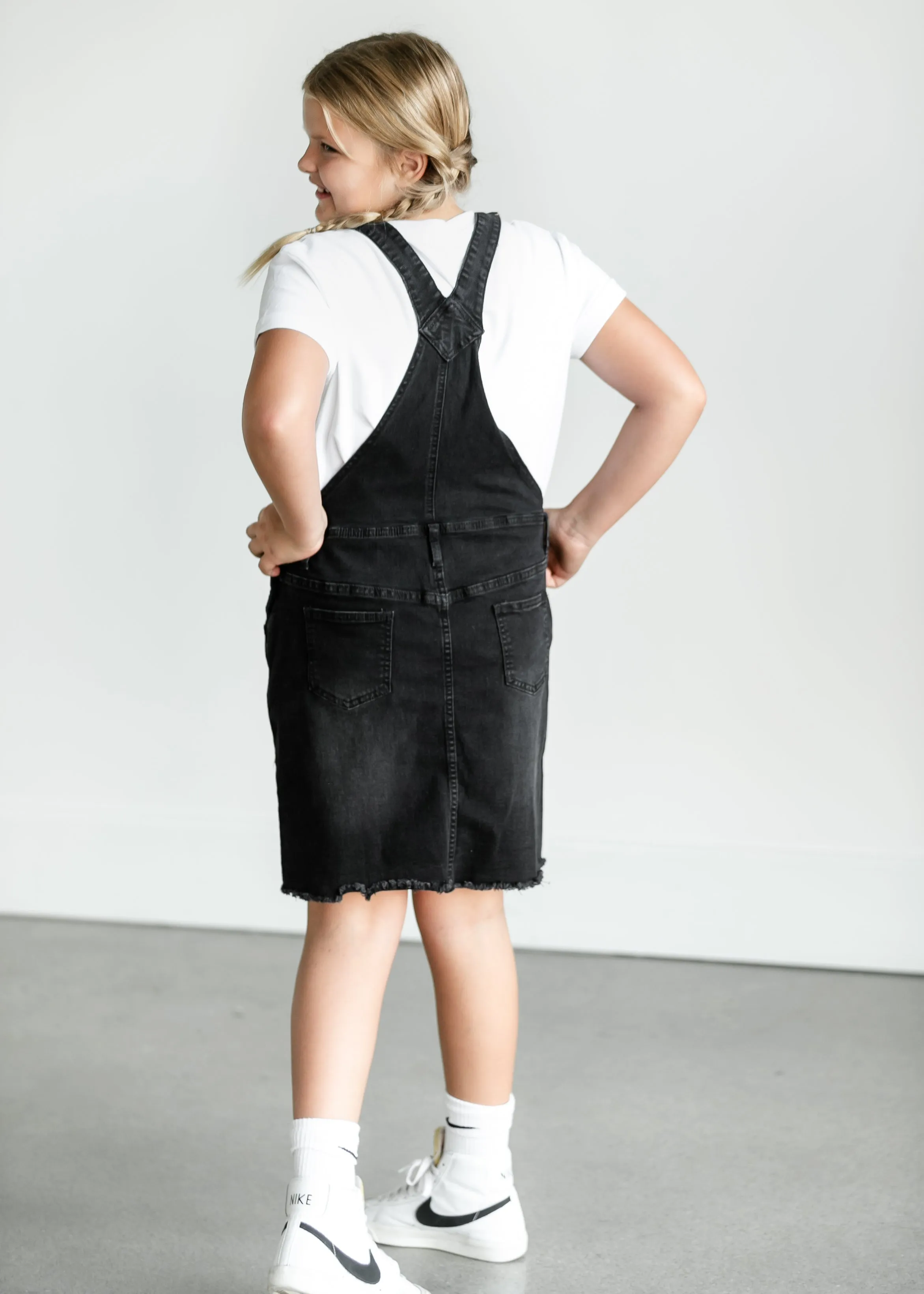 Girl's Aria Denim Overall Jumper Dress - FINAL SALE