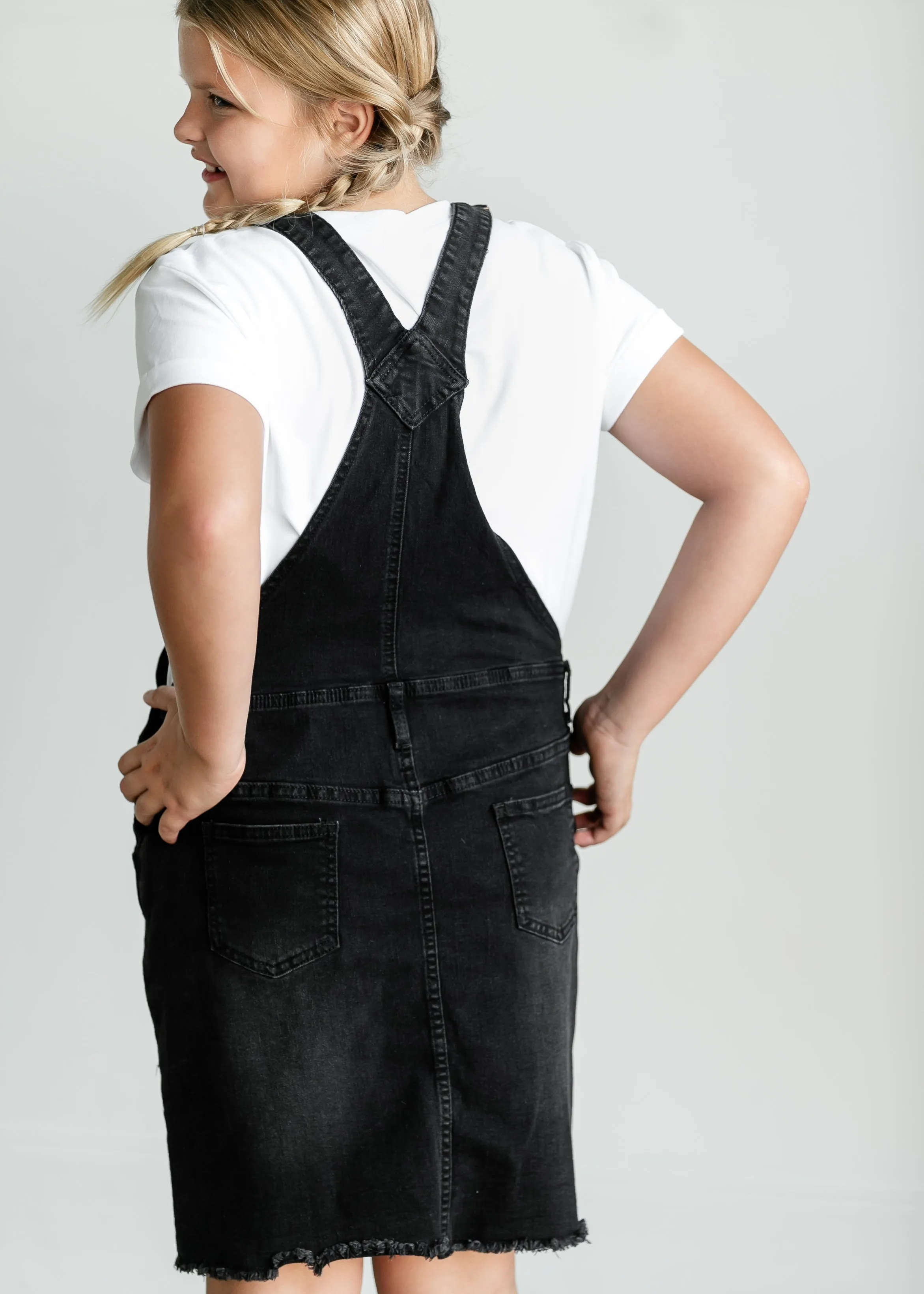 Girl's Aria Denim Overall Jumper Dress - FINAL SALE