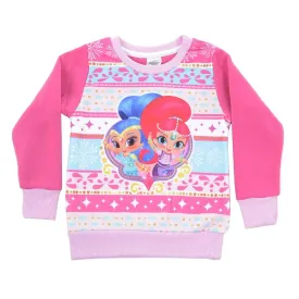 Girls Christmas Jumper Shimmer & Shine Princess Pink 2-5 Years