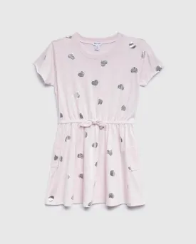 Girls Scattered Heart Dress