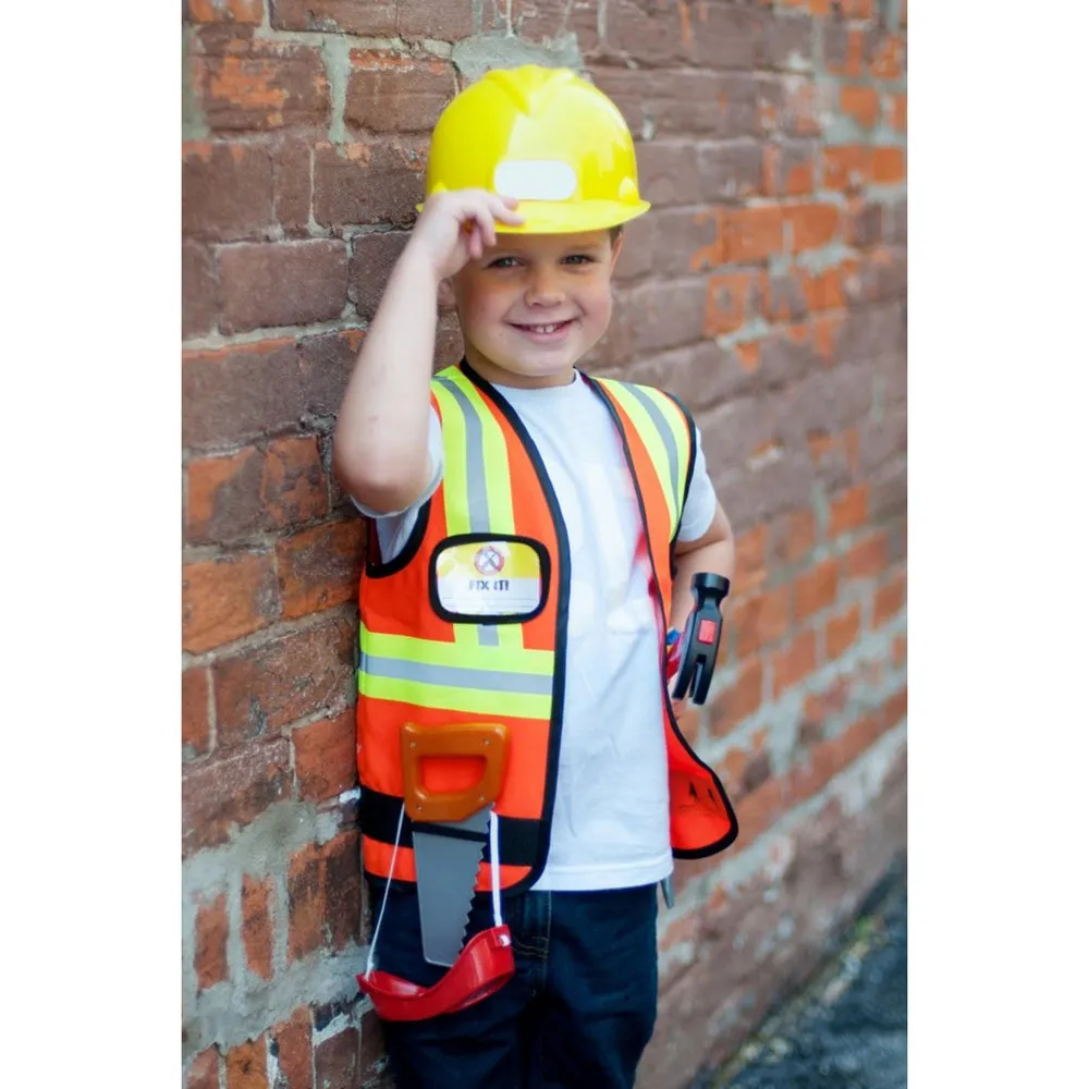 Great Pretenders Construction Worker with Accessories in Garment Bag