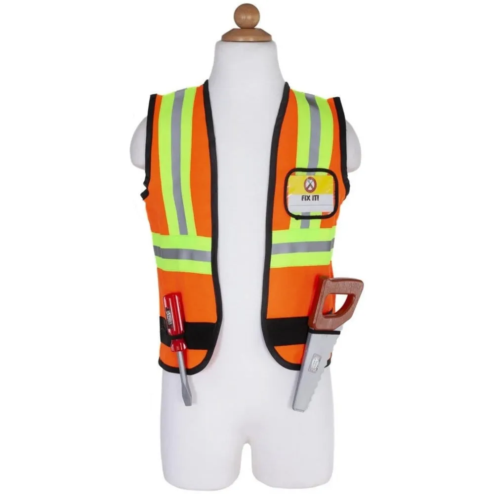 Great Pretenders Construction Worker with Accessories in Garment Bag