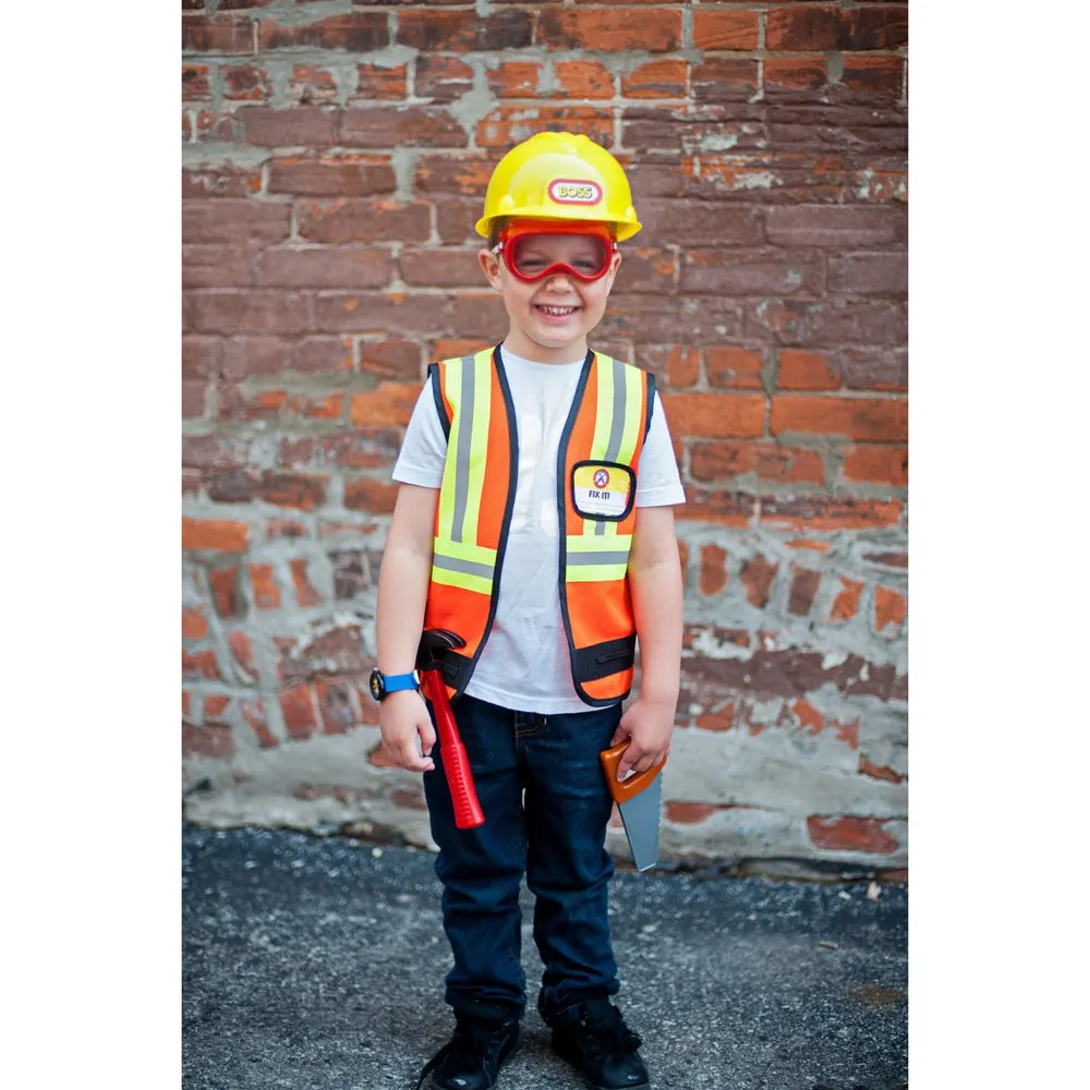 Great Pretenders Construction Worker with Accessories in Garment Bag