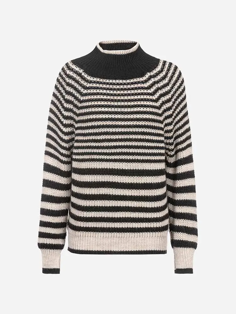 H Black & White Stripe Knitted Jumper